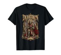 Dévotion jusqu'à la Fin : Art Gothique de Chevalier T-Shirt Graphique avec Valeur