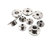 DeVow 1/2/5 pièces Accouplement à bride rigide 3/3,17/4/5/6/6,35/7/8/10/11/12 mm Connecteur d'accouplement d'arbre de guidage moteur avec clé vis(4mm-5pcs)