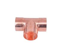 DeVow 1/4 "3/8" 1/2 "5/8" 8 10 12 15 16mm ID 99.9% cuivre extrémité soudure té 3 voies raccord de plomberie coupleur for climatisation(ID 14mm Wall 0.9mm)