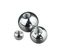 DeVow 1 pièce de perle à bille lisse for trou borgne en acier inoxydable 304, filetage interne OD5-60 mm, M2 M3 M4 M5~M18, perle de perçage demi-trou à filetage métrique(M3,50mm)