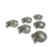 DeVow 2-10Pcs/Set Collier À Vis Sans Fin Acier Inox 304(130-150mm 10pcs)