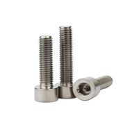 DeVow 2 à 5 vis à tête hexagonale creuse en titane DIN912 TA2, diamètres M1,6, M2, M2,5, M3, M4, M5, M6, M8 et M10, longueur 6 à 60 mm.(10mm,M2 5pcs)