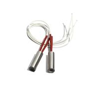 DeVow 2 tubes chauffants doubles à tête unique en acier inoxydable 304, diamètre 22 mm, longueur 38 à 48 mm, 110/220/380 V, 250/270/290/300/320 W(380V,250W 22x38mm(DxL))