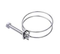 DeVow 2Pcs Collier Double Fil Acier Inox 304 16-100mm | Outil De Fixation De Clip De Tuyau De Cerceau Réglable For Tube En Caoutchouc D'eau(ID 65-70mmx3mm Wire)