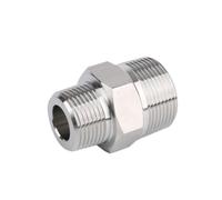DeVow Adaptateur de raccord de tuyau à mamelon hexagonal en acier inoxydable 1/8, 1/4 "3/8" 1/2 "3/4" X M6 M8 M10 M12 M14 M16 M18 M20 BSP, filetage mâle 304(BSP3I4_M14X1.5)