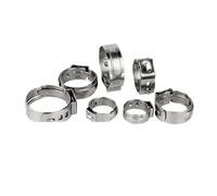 DeVow Colliers de serrage à une oreille en acier inoxydable 304, de 5,3 mm à 21 mm, mini-colliers SS304, collier de serrage à réglage continu(11.3-13.8mm(20pcs))