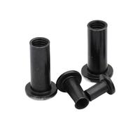 DeVow Connecteur de rivet de meuble à tête hexagonale plate en acier inoxydable 304 noir M2 M3 M4 M5 M6 M8 M10, manchon d'insertion et écrou borgne(6mm,M5 (10pcs))