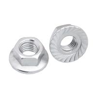 DeVow Écrou à embase hexagonale en aluminium 6061 DIN6923, écrous de blocage dentelés M5 M6 M8 M10(M8 50PCS)