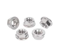 DeVow Écrou à embase hexagonale plate en acier inoxydable 304, contre-écrou M3 M4 M5 M6 M8 M10 M12(M12-(5pcs))