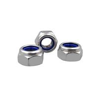 DeVow Écrou autobloquant DIN985 à filetage à gauche M4 M5 M6 M8 M10 M12 M14 M16 en acier inoxydable A2 Nylock SUS 304(M12x1.75 (5pcs))