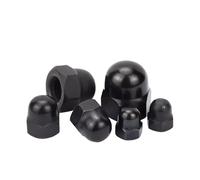 DeVow Écrou borgne noir en acier inoxydable 304 M3 M4 M5 M6 M8 M10 M12 M14 M16 M18 M20(M10 4pcs)