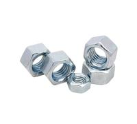 DeVow Écrou hexagonal à filetage à gauche en acier au carbone noir et blanc, filetage fin métrique M3 M4 M5 M6 M8 M10 M12 M14 M16 M18 M20(WHITE,M20x1.5 (1 piece))