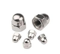 DeVow Écrous borgnes hexagonaux en acier inoxydable DIN1587, écrous bombés for Decrotive M3 M4 M5 M6 M8 SS304(M6 20pcs)