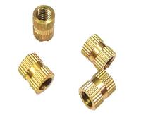 DeVow Écrous d'insertion en laiton M1 M1.2 M1.4 M1.6 M2 M2.5 Écrous d'injection moletés moulés par chauffage(M1x1.5x1.8 100pcs)