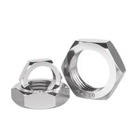 DeVow Écrous hexagonaux à denture fine en acier inoxydable 304, pas de filetage fin, M5, M6, M8, M10, M12, M14, M16, M18, M20, M22, pas de 1, 1,25 et 1,5 mm(M6x0.5x3mm 40pcs)