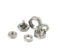 DeVow Écrous hexagonaux fins en acier inoxydable DIN439 M2 M2,5 M3 M4 M5 M6 SS304(M3 200PCS)