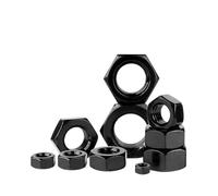 DeVow Écrous hexagonaux noirs en acier inoxydable 304 M2 M2.5 M3 M3.5 M4 M5 M6 M8 M10 M12 M14 M16 M18 M20(M4 20pcs)