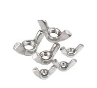 DeVow Écrous papillon à oreilles M3 M4 M5 M6 M8 M10 M12 Écrous à oreilles en acier inoxydable 304 Écrou à serrage manuel DIN315(M4 20pcs)