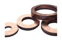 DeVow Joint en cuivre violet M5 M6 M8 M10 M12 M14 M16, épaisseur 2,5 mm, joint de manomètre for navires(13x18x2.5 10pcs)
