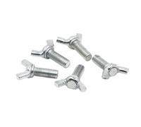 DeVow Lot de 1 à 10 boulons à oreilles, vis papillon en acier galvanisé M4 M5 M6 M8 M10 M12, vis à oreilles à tête moletée DIN316(45mm,M10 1pcs)