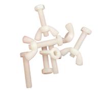 DeVow Lot de 2 à 30 vis hexagonales extérieures Blanches en Nylon M3 M4 M5 M6 M8 M10 M12, écrous Papillon, boulons métriques isolés en Plastique(M3x6mm-30 Sets)