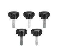 DeVow Lot de 5 vis moletées à filetage mâle M4/M5/M6, à visser par pression, longueurs disponibles : 10 mm, 16 mm, 20 mm, 25 mm, 30 mm et 35 mm.(M5x35)