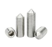 DeVow M2 M2.5 M3 M4 M5 M6 M8 M10 M12 304 acier inoxydable, jeu de vis à six pans creux, vis à pointe conique(30mm,M8-10pcs)