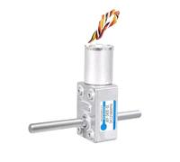 DeVow Moteur à engrenage à vis sans Fin JGY-2430 M6 50 mm à Double Filetage, 12 V CC / 24 V(Motor,150RPM_24V)