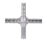 DeVow Raccord de plomberie en laiton chromé 4-25 mm 2, 3 ou 4 voies, droit/coudé/en T/en Y/en croix, for air, eau et gaz(Cross,25MM_1 PC)