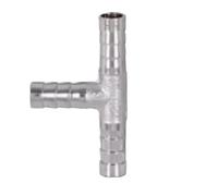 DeVow Raccord de plomberie en laiton chromé 4-25 mm 2, 3 ou 4 voies, droit/coudé/en T/en Y/en croix, for air, eau et gaz(Tee,14MM_1 PC)