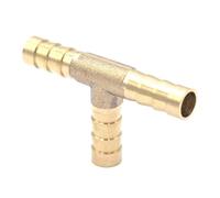 DeVow Raccord de tuyau en laiton, 3/4/6/8/10/12/14/16/19/25mm, barbelé égal/réduit le coude/Tee/Y/croix, 4 voies(Tee Type,3mm Equal)