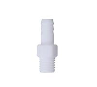 DeVow Raccord mâle BSPT M5 M6 1/8" 1/4" 3/8" 1/2" 3/4" 1" 1-1/2" x 4 6 8 10 12-40 mm, embout cannelé, raccord de tuyau en PTFE, mamelon(4mm Barb,M6)