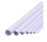DeVow Tuyau en plastique ABS blanc OD2/3/4/5/6/8/10mm X 500mm, 10/20 pièces(3x2.3x500mm 20Pcs)
