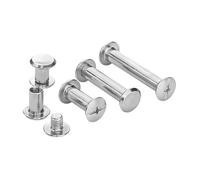 DeVow Vis à clous solides M3 M4 M5 M6 for bagages, cuir, métal, artisanat, rivets à double tête incurvée, sangles de ceinture, vis de livre, boutons-pression(130mm,M5-(20pcs))
