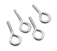 DeVow Vis à œil de mouton en acier au carbone zingué M3 M4 M5 M6 M8 M10, crochet fermé avec anneau de levage, boulon à œil en corne de mouton(25mm,M5 5pcs)