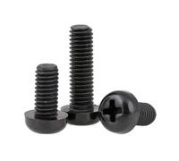 DeVow Vis à métaux à tête ronde en nylon M2, M2.5, M3, M4, M5 et M6, coloris blanc et noir, PA66, GB818, DIN7985(Black,M4x30 (100pcs))