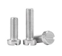 DeVow Vis à tête cylindrique fendue M1.6 M2 M2.5 M3 M4 M5 M6 M8 en acier inoxydable 304, norme DIN 84, 5 à 50 pièces(X25mm,M4 20pcs)