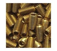 DeVow Vis de réglage en laiton DIN916, M1.6 M2 M2.5 M3 M4 M5 M6 M8, vis de réglage à douille hexagonale sans tête, vis sans tête, 2 à 20 pièces, DIN916(4MM_M2.5 20PCS)