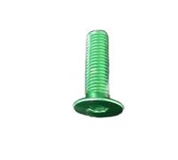 DeVow Vis hexagonales plates en aluminium DIN7991, M3 M4 M5 M6 * 8/10/12/15/20/25/30, vis à tête fraisée hexagonale en aluminium coloré, 10 pièces(Green,M5X16 10pc)