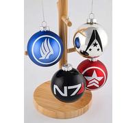 DEVplus Mass Effect Décoration Sapin Boule en Verre 12 cm