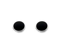 Dew - 3060BK - Boucles d'Oreilles Clous Femme - Rond - Argent 925/1000 1 gr - Agate - Noir