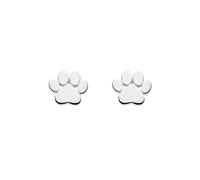 Dew - Boucles d'oreilles petites avec motif de patte - Argent sterling, joaillerie mignonne et amusante sur le thème des animaux, Small, Argent sterling