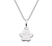 Dew Collier en argent sterling avec empreintes de pattes, 45,7 cm, Argent sterling