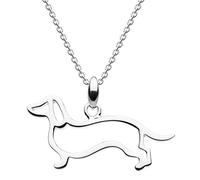 Dew Collier en argent sterling Motif teckel Longueur 45,7 cm