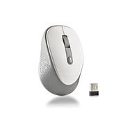 NGS Dew White - Wireless Optical Mouse, Ergonomic Mouse, Silent Wireless Laptop Mice, High Precision with Nano Receiver, Ambidextrous, 800/1600 DPI Adjustable, Plug and Play
