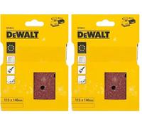 DEWALT 1/4 feuille abrasive pour ponceuses vibrantes 115x140mm grain 40 25 pièces DT3011-QZ (Lot de 2)