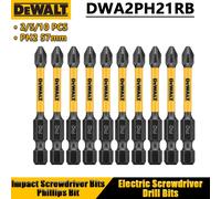 DEWALT 2/5/10 pièces PH2 57mm embouts de tournevis à percussion embout Phillips tournevis électrique forets accessoires d'outils électriques DWA2PH21RB DWA2PH21RB 2PCS