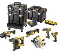 DEWALT 8 éléments 18V COMBO TOOLS SET 5.0Ah batteries