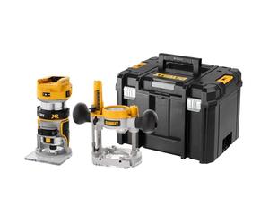 DEWALT - Affleureuse Défonceuse Compacte Brushless XR 18V 1/4" (8mm), avec coffret TSTAK, livré sans batterie, DCW604NT-XJ