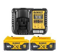 DEWALT - Batterie XR 18V 5 Ah Li-Ion - DCB184-XJ - Compatible Avec Tous Les Outils XR 18V Bricolage et Jardin DEWALT - Témoin de Charge Lumineux